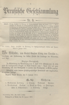 Preußische Gesetzsammlung. 1913, Nr. 3 (23 Januar)