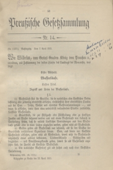 Preußische Gesetzsammlung. 1913, Nr. 14 (22 April)