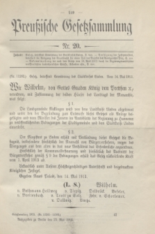 Preußische Gesetzsammlung. 1913, Nr. 20 (23 Mai)