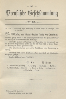 Preußische Gesetzsammlung. 1913, Nr. 23 (4 Juni)