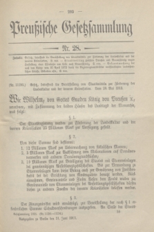 Preußische Gesetzsammlung. 1913, Nr. 28 (21 Juni)