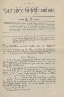 Preußische Gesetzsammlung. 1913, Nr. 29 (25 Juni)
