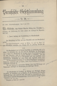 Preußische Gesetzsammlung. 1913, Nr. 30 (3 Juli)