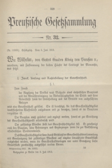 Preußische Gesetzsammlung. 1913, Nr. 32 (3 Juli)