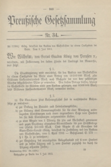 Preußische Gesetzsammlung. 1913, Nr. 34 (7 Juli)