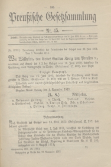 Preußische Gesetzsammlung. 1913, Nr. 45 (28 November)
