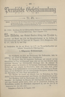Preußische Gesetzsammlung. 1913, Nr. 48 (16 Dezember)