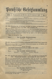 Preußische Gesetzsammlung. 1928, Nr. 3 (31 Januar)