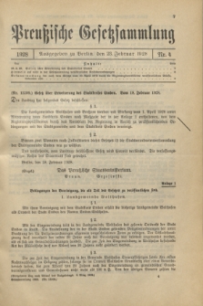 Preußische Gesetzsammlung. 1928, Nr. 4 (23 Februar)