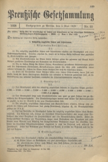 Preußische Gesetzsammlung. 1928, Nr. 22 (5 Mai)