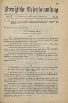 Preußische Gesetzsammlung. 1928, Nr. 24 (8 Mai)