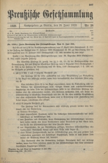Preußische Gesetzsammlung. 1928, Nr. 28 (29 Juni)