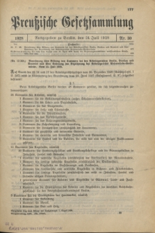 Preußische Gesetzsammlung. 1928, Nr. 30 (24 Juli)