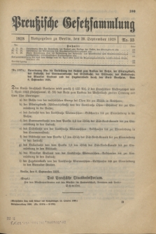 Preußische Gesetzsammlung. 1928, Nr. 33 (29 September)