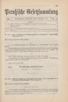 Preußische Gesetzsammlung. 1929, Nr. 23 (7 August)