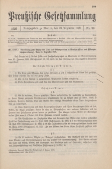 Preußische Gesetzsammlung. 1929, Nr. 30 (23 Dezember)