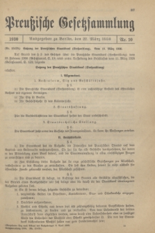 Preußische Gesetzsammlung. 1930, Nr. 10 (22 März)