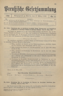 Preußische Gesetzsammlung. 1930, Nr. 11 (27 März)