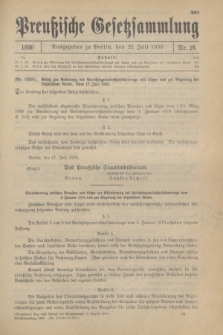 Preußische Gesetzsammlung. 1930, Nr. 24 (22 Juli)