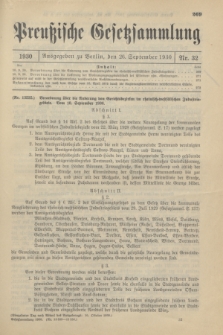 Preußische Gesetzsammlung. 1930, Nr. 32 (26 September)