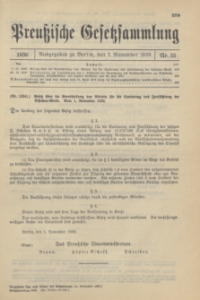 Preußische Gesetzsammlung. 1930, Nr. 35 (7 November)