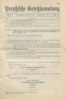 Preußische Gesetzsammlung. 1933, Nr. 58 (11 September)