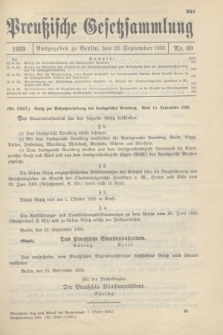 Preußische Gesetzsammlung. 1933, Nr. 60 (23 September)