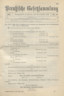 Preußische Gesetzsammlung. 1933, Nr. 69 (28 Oktober)