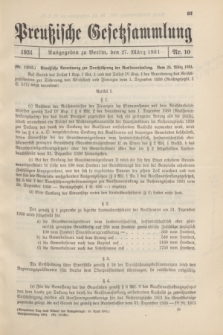 Preußische Gesetzsammlung. 1931, Nr. 10 (27 März)