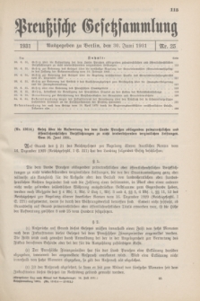 Preußische Gesetzsammlung. 1931, Nr. 25 (30 Juni)