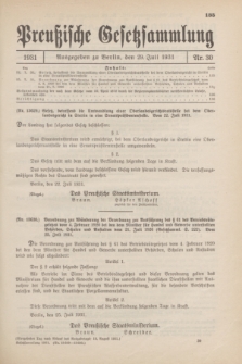 Preußische Gesetzsammlung. 1931, Nr. 30 (29 Juli)
