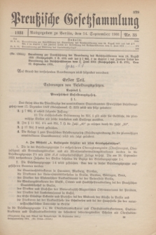 Preußische Gesetzsammlung. 1931, Nr. 35 (14 September)