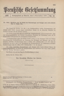 Preußische Gesetzsammlung. 1931, Nr. 42 (3 November)