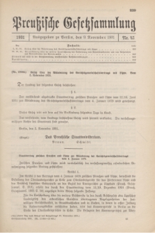 Preußische Gesetzsammlung. 1931, Nr. 45 (9 November)