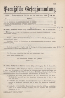 Preußische Gesetzsammlung. 1931, Nr. 46 (19 November)