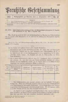 Preußische Gesetzsammlung. 1931, Nr. 49 (11 Dezember)