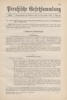 Preußische Gesetzsammlung. 1931, Nr. 52 (19 Dezember)