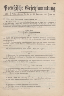 Preußische Gesetzsammlung. 1931, Nr. 54 (23 Dezember)