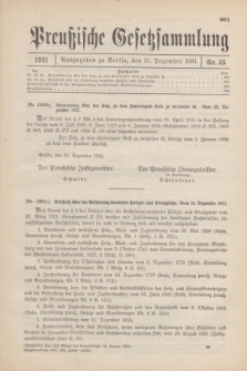 Preußische Gesetzsammlung. 1931, Nr. 55 (31 Dezember)