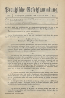 Preußische Gesetzsammlung. 1934, Nr. 1 (2 Januar)