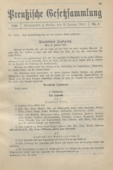 Preußische Gesetzsammlung. 1934, Nr. 3 (20 Januar)