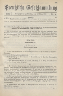 Preußische Gesetzsammlung. 1934, Nr. 10 (3 März)