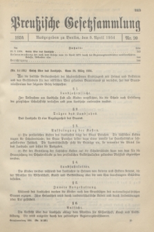 Preußische Gesetzsammlung. 1934, Nr. 20 (9 April)