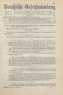 Preußische Gesetzsammlung. 1934, Nr. 23 (4 Mai)