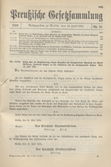 Preußische Gesetzsammlung. 1934, Nr. 32 (19 Juli)