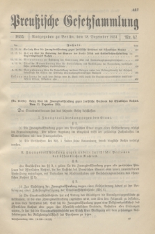 Preußische Gesetzsammlung. 1934, Nr. 47 (18 Dezember)