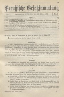 Preußische Gesetzsammlung. 1935, Nr. 9 (30 März)