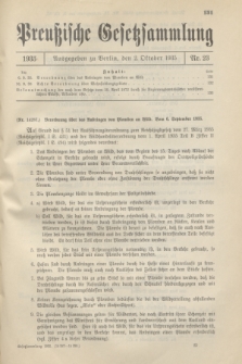 Preußische Gesetzsammlung. 1935, Nr. 23 (2 Oktober)
