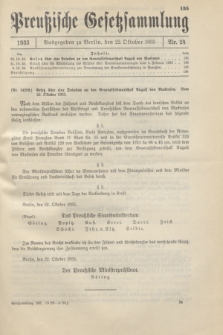 Preußische Gesetzsammlung. 1935, Nr. 24 (22 Oktober)