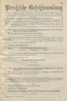 Preußische Gesetzsammlung. 1935, Nr. 28 (30 Dezember)